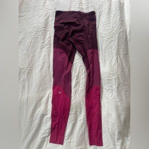 Lululemon tricolor ombré leggings, like new, size 4